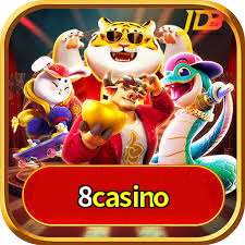 Imagem promocional da 8casino mostrando a plataforma e suas vantagens
